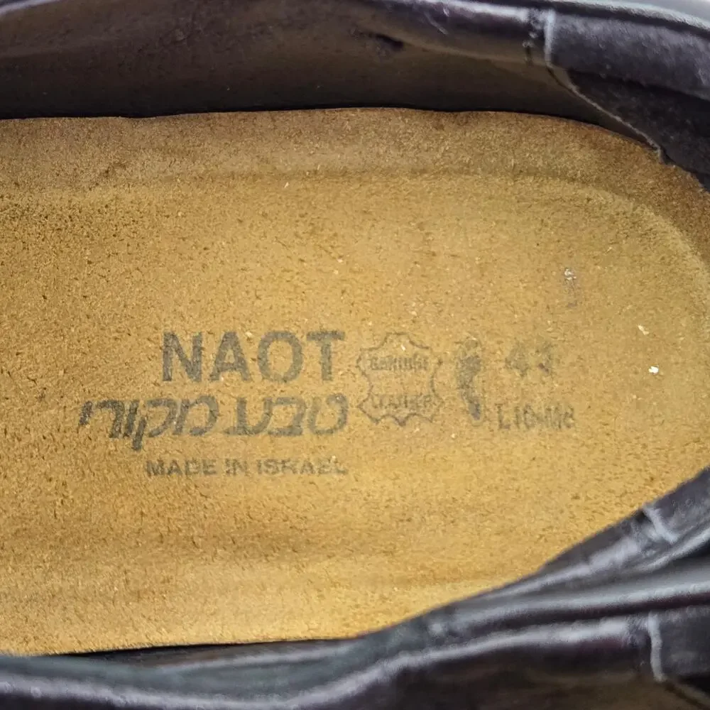 Naot Mens 41 Chief Black Velvet Nubuck Casual Comfort Daily Walking Oxford Shoe